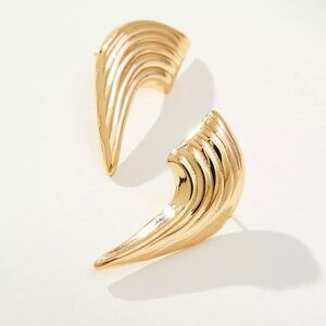 Anthropologie restored vintage gold EARRINGS studs